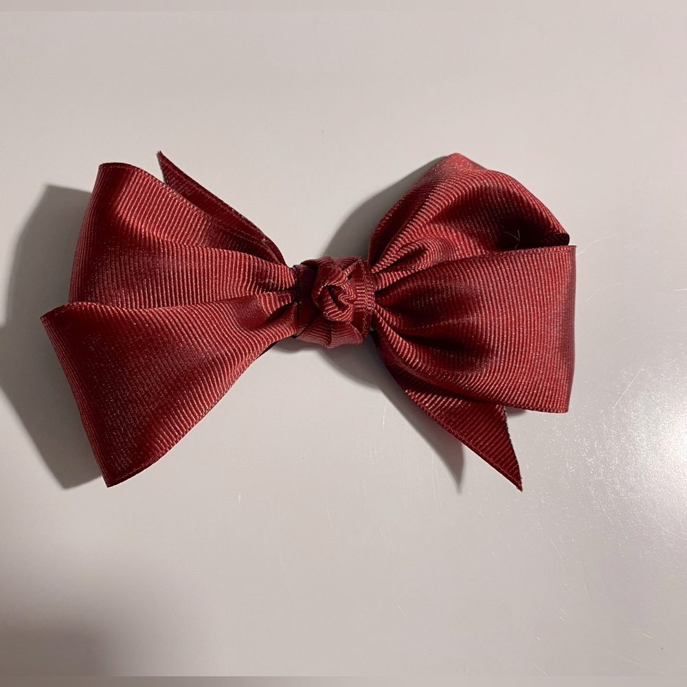 Maroon handmade hair bow